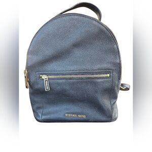 Michael Kors Jessa Black Pebbled Leather Backpack